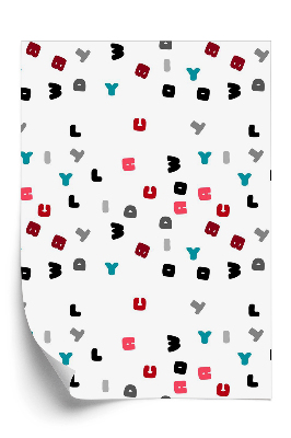 Tapéta Ábécé minta