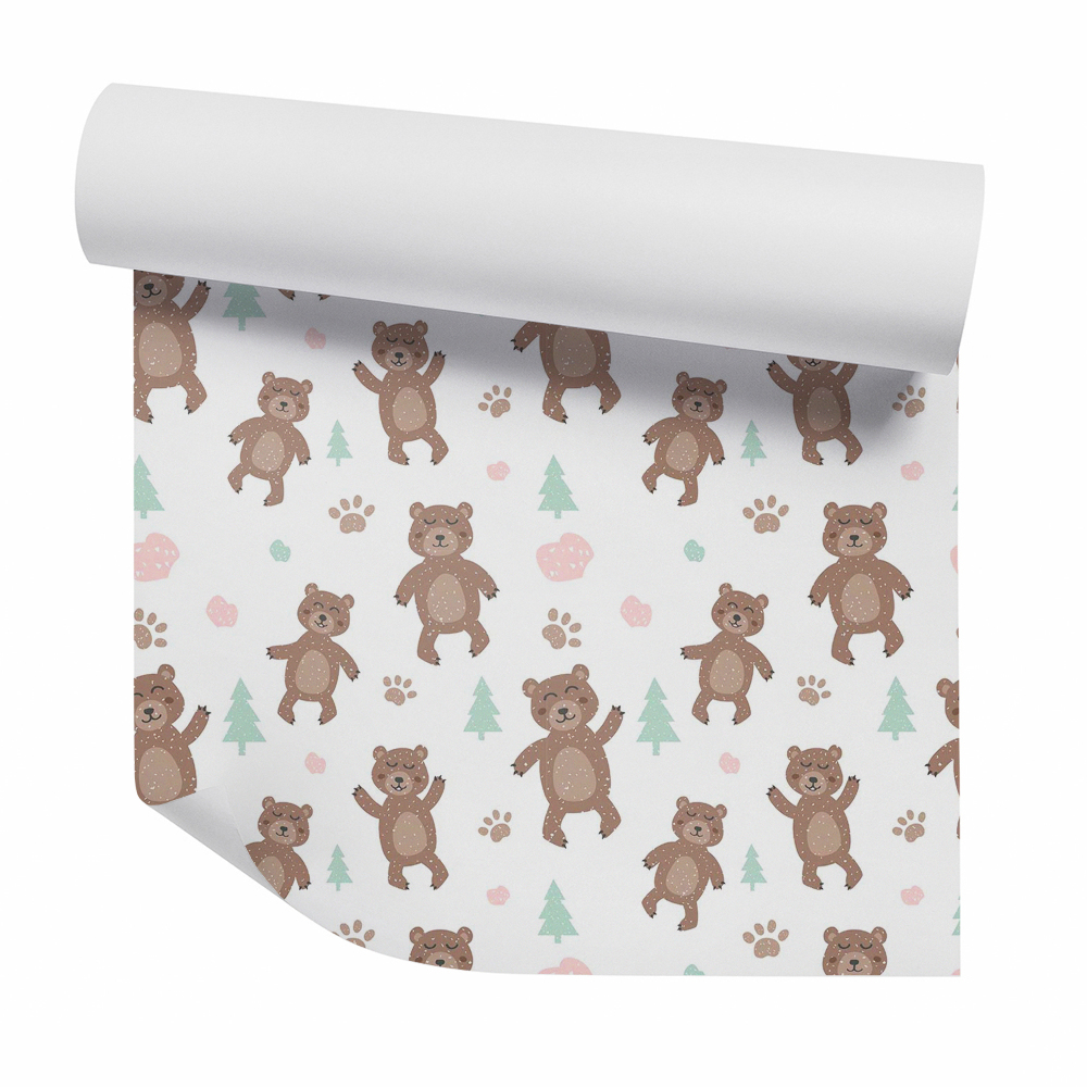 Zidna tapeta Pasztell erdei mackók