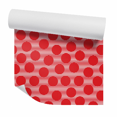 Öntapadós tapéta falra Piros nagy pöttyök