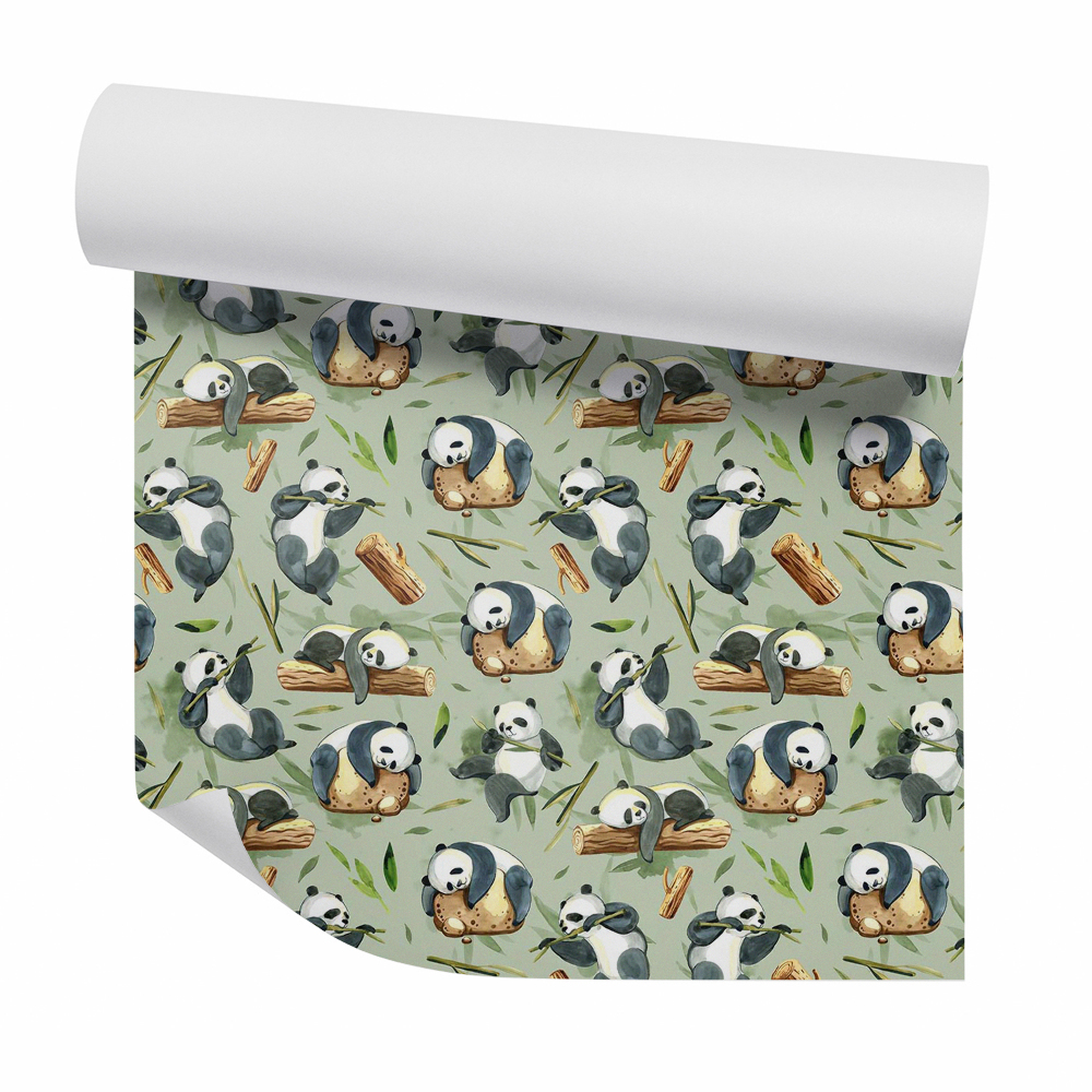 Foto tapeta Dekoratív aranyos pandák