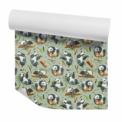 Foto tapeta Dekoratív aranyos pandák