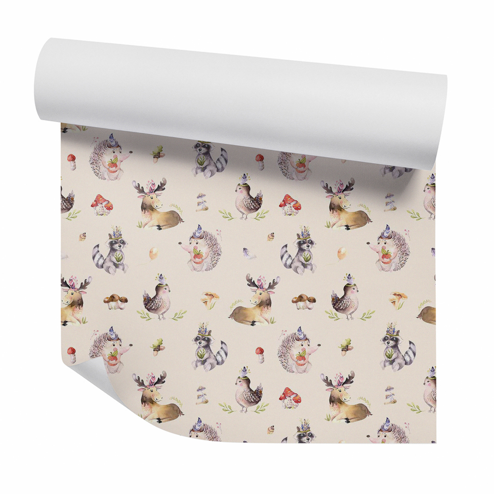 Fotótapéta falra Aranyos grafika erdei állatokról