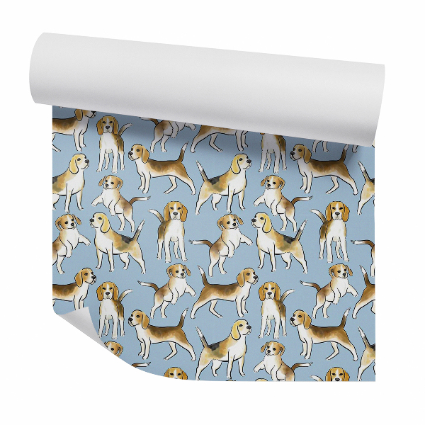 Modern tapéta Játékos kutya világos háttér