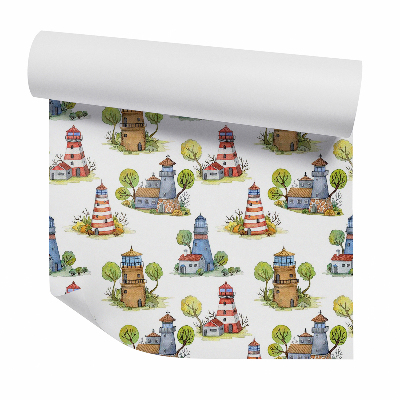 Fotótapéta falra Világítótornyok tengerparti városa