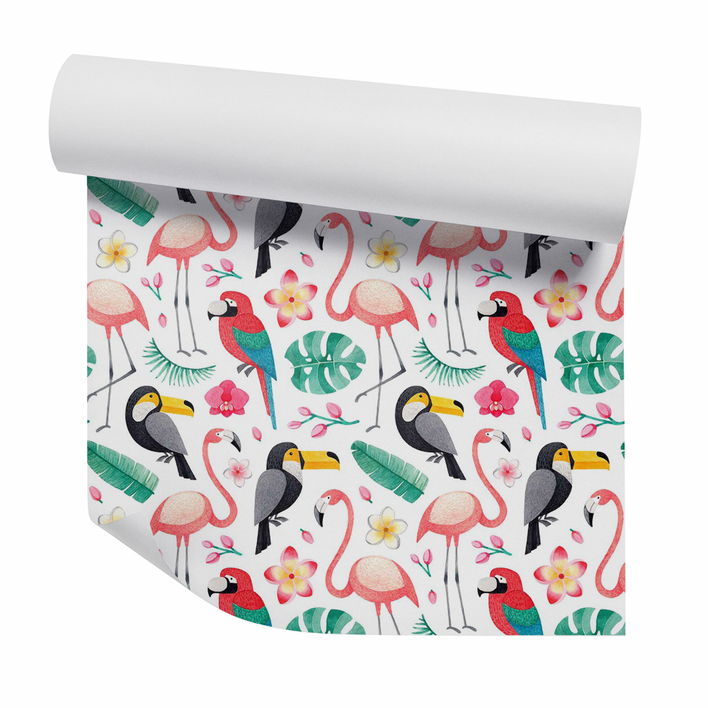 Öntapadós tapéta falra Pasztell egzotikus madarak