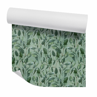 Modern tapéta Zöld levelek sűrű minta