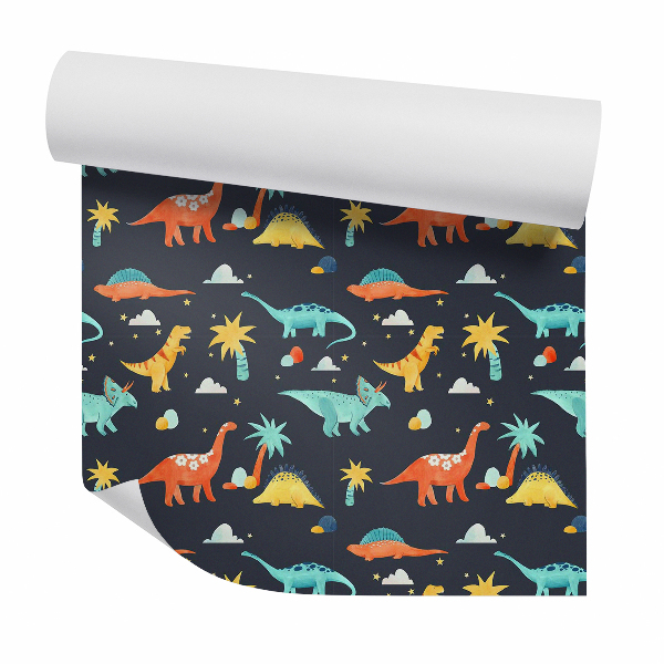 Dekor tapéta Színes vicces dinoszauruszok