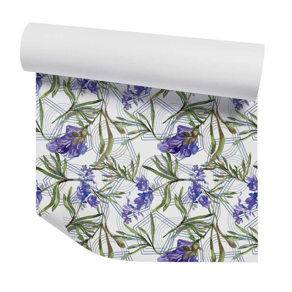 Modern tapéta Dekoratív virágos absztrakt minta