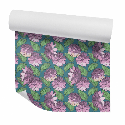 Zidna tapeta Nagy rajzfilm virágok és levelek