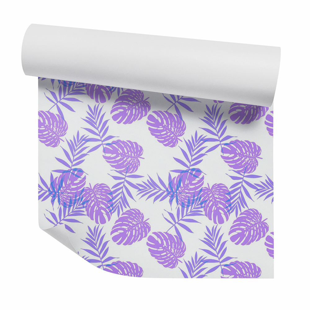 Dekor tapéta Levendula monstera levelek