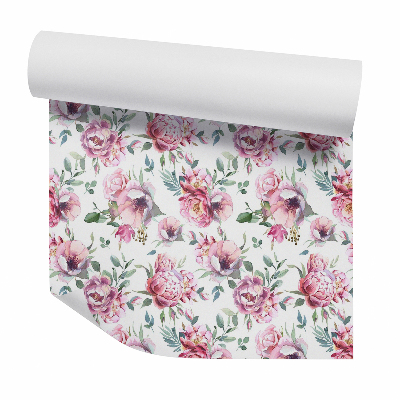 Öntapadós tapéta falra Rózsaszín pasztell virágok