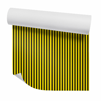 Modern tapéta Sárga csíkos függőleges fekete háttér