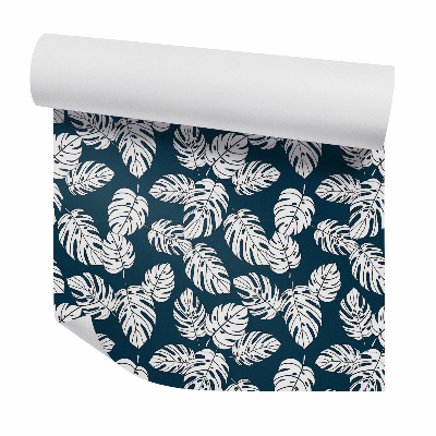 Zidna tapeta Fehér monstera levelek