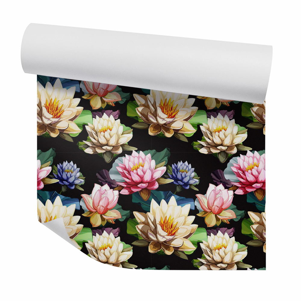 Öntapadós tapéta falra Lótuszvirág rajz valósághű