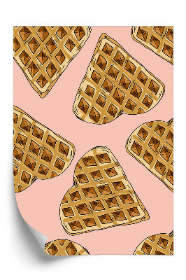 Öntapadó tapéta Szív alakú gofri