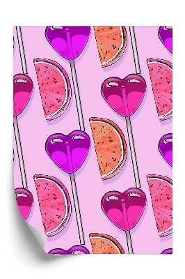 Öntapadó tapéta Szív nyalókák