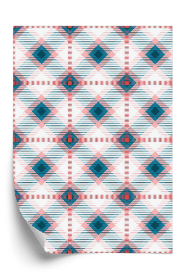 Öntapadó tapéta Kék kockás minta