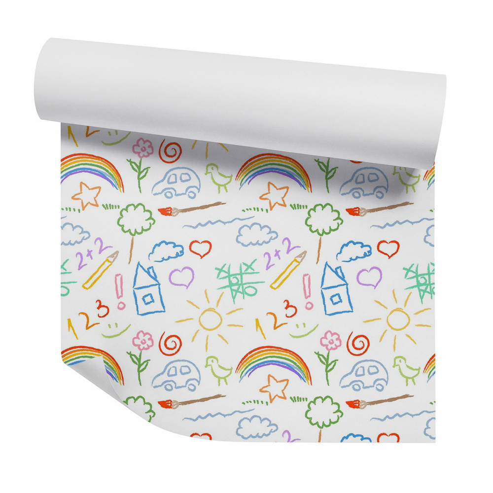 Öntapadós tapéta falra Gyermeki rajz színes ceruzával