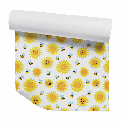 Zidna tapeta Sárga virágú méh