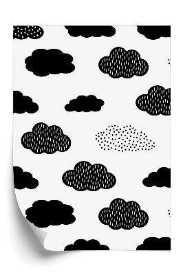 Öntapadó tapéta Fekete-fehér felhők