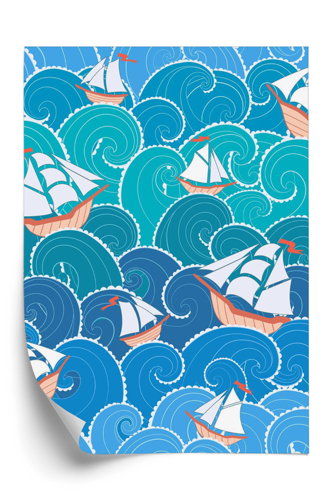 Tapéta Hajók és hullámok