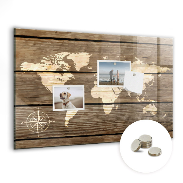 Fali üzenőtábla Világtérkép táblákon