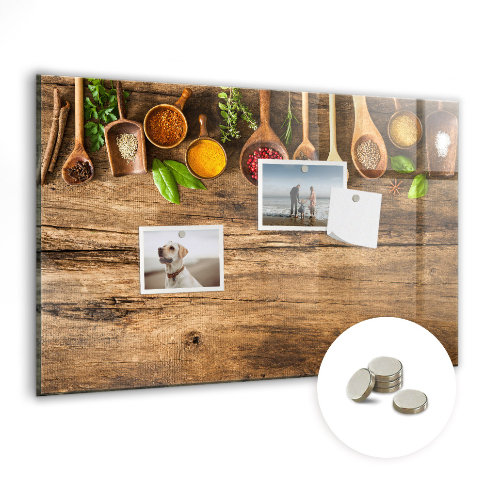 Mágneses falitábla Fűszerek kanálban