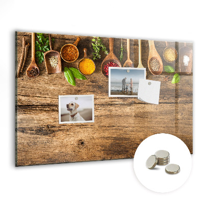 Mágneses falitábla Fűszerek kanálban