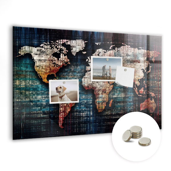 Fali üzenőtábla Csíkok és vonalak térképe