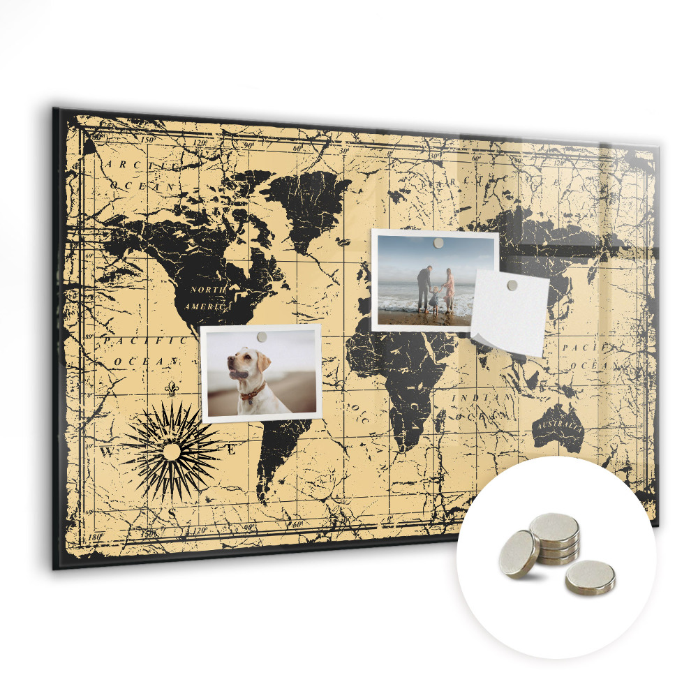 Mágneses tábla Vintage kincses térkép