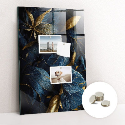 Fali mágneses tábla Sötét virágos