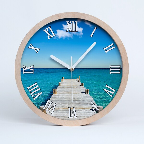 Fából készült óra Fa móló