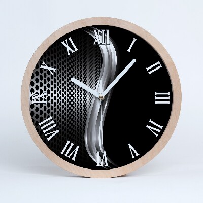 Kerek fa óra Fém absztrakció