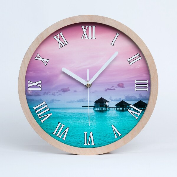 Kerek fa óra Víz feletti bungalók