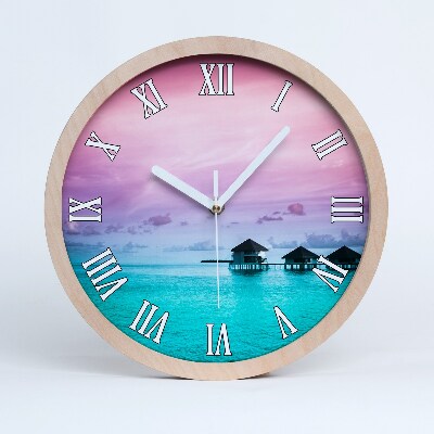 Kerek fa óra Víz feletti bungalók