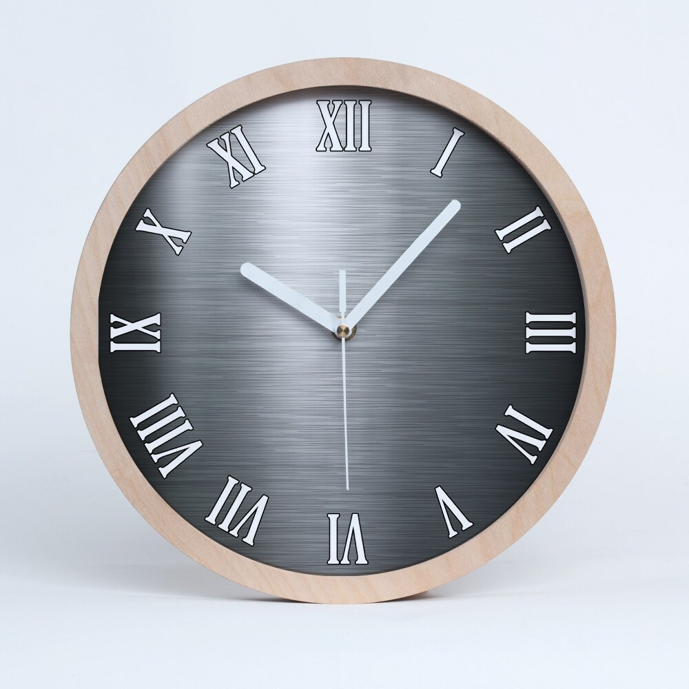 Fából készült óra Fém háttér