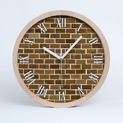 Fából készült óra Téglafal