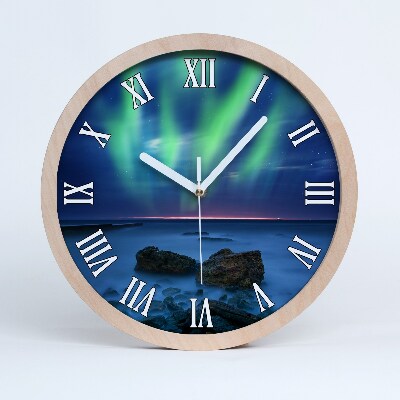 Kerek fa óra Északi fény
