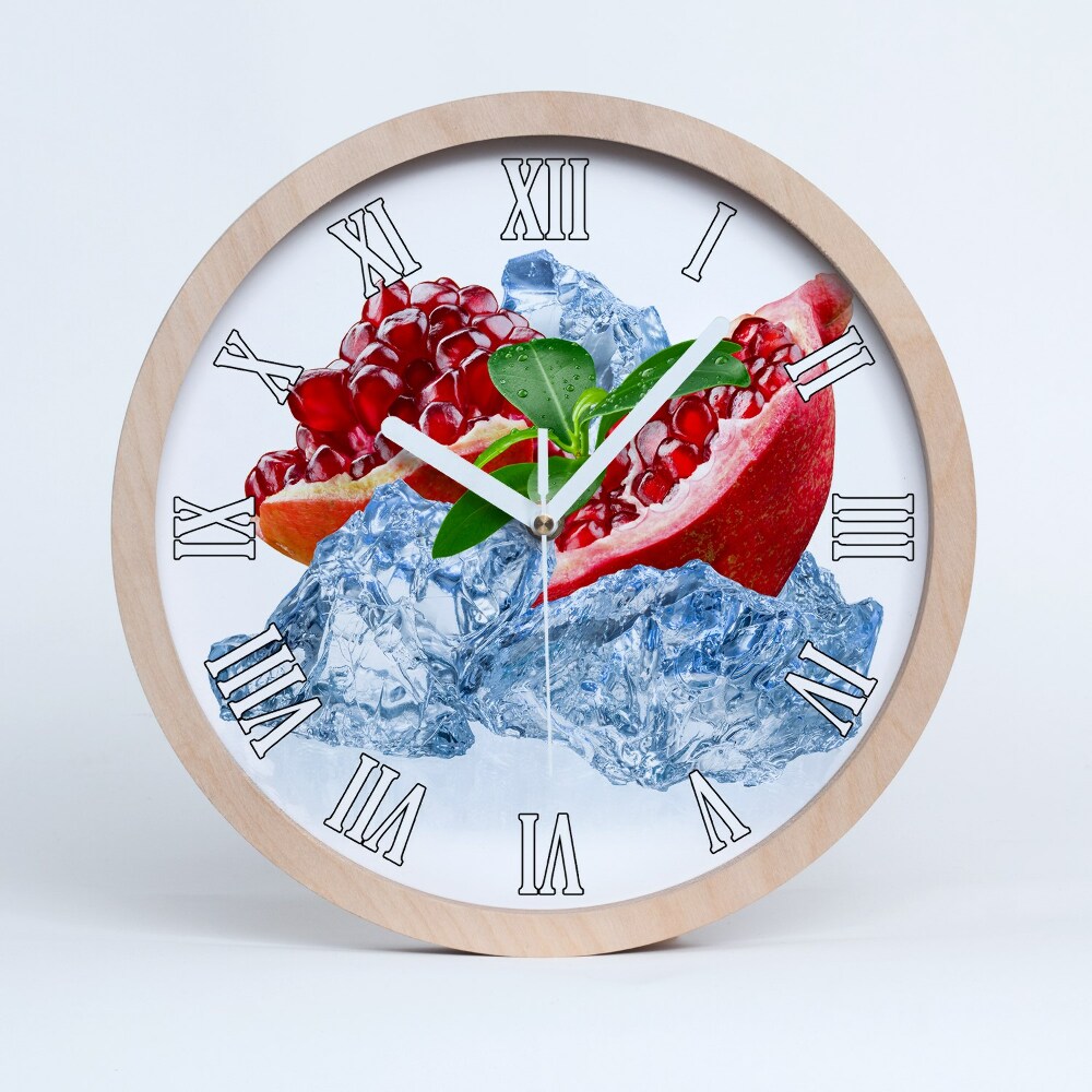 Kerek fa óra Gránátalma jéggel