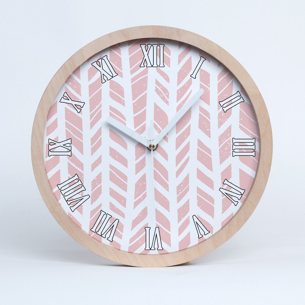 Kerek fa óra Halszálkás minta