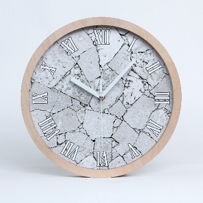 Fából készült óra Kő fal