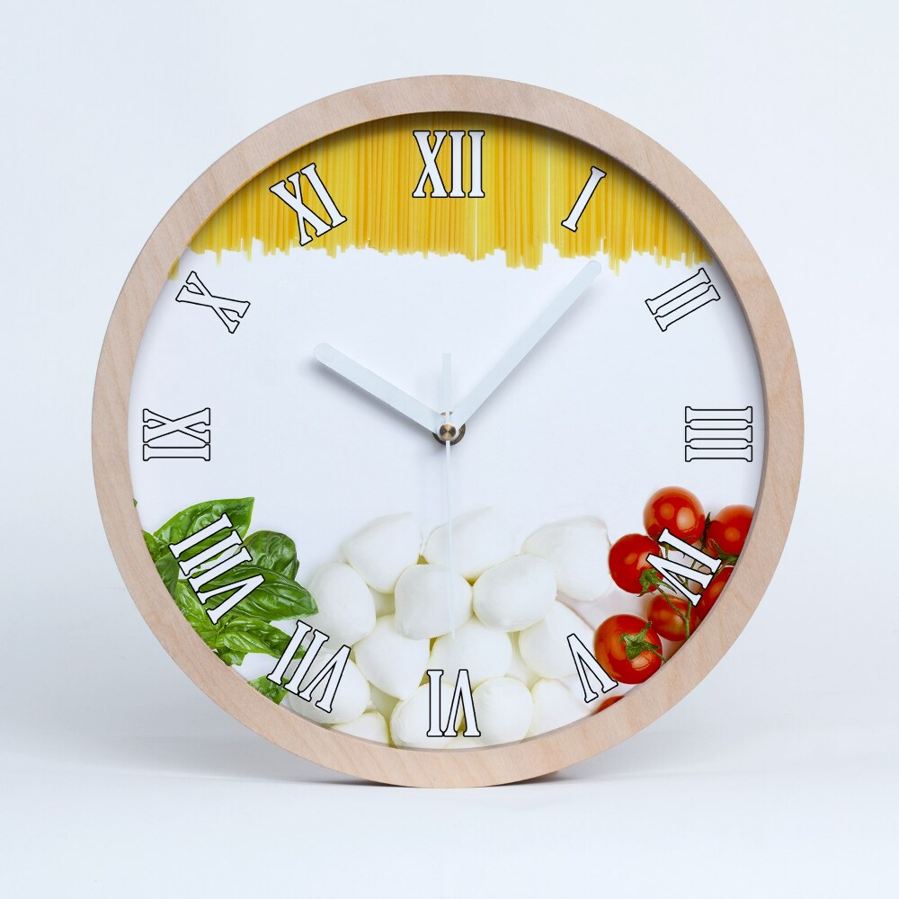 Fából készült óra olasz zászló