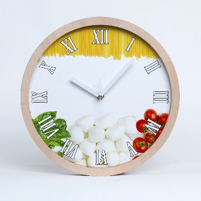 Fából készült óra olasz zászló