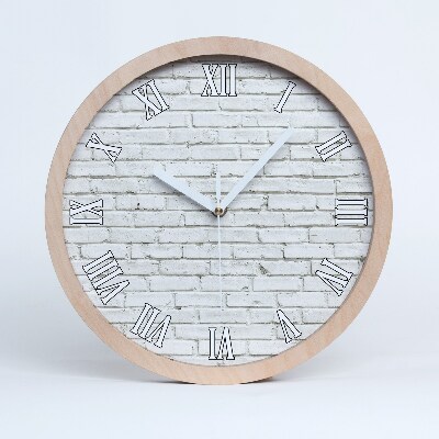 Fából készült óra Téglafal