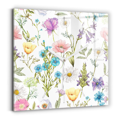 Szögletes üvegóra 30x30 Virág elrendezés