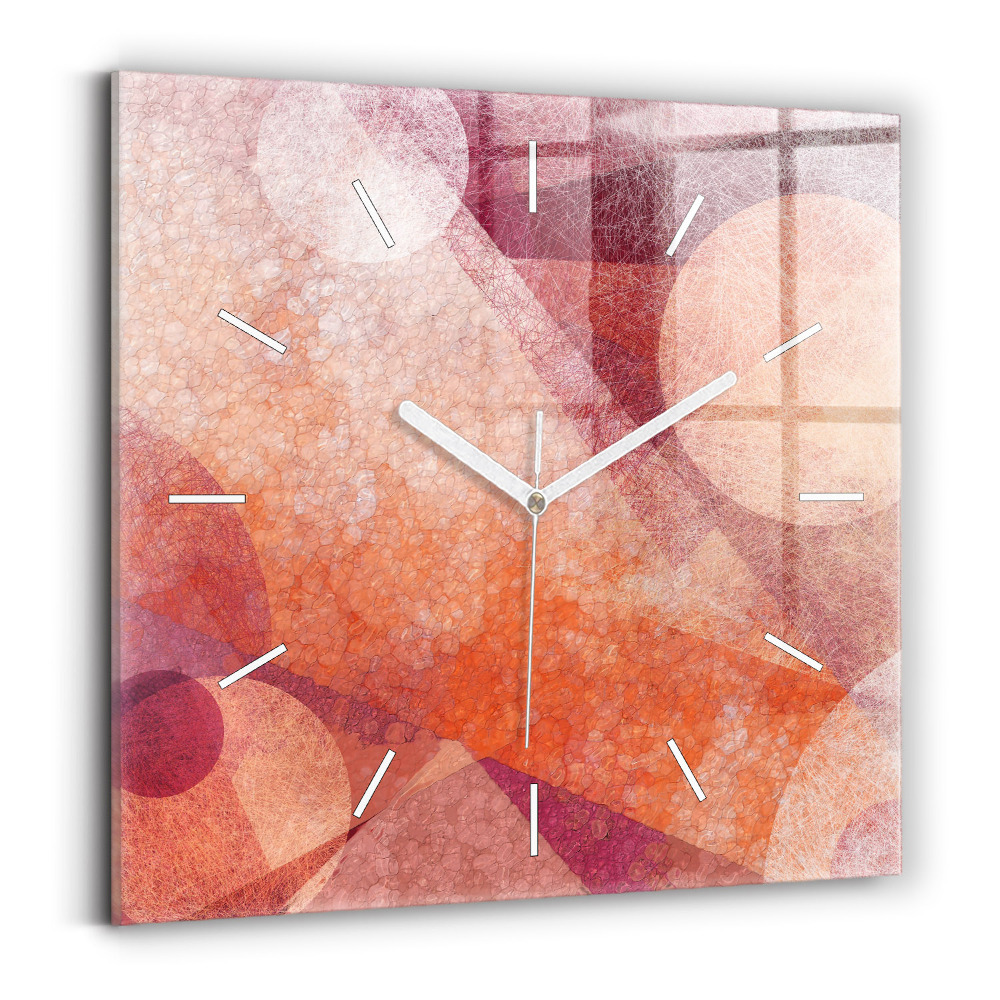 Szögletes üvegóra 30x30 Geometriai absztrakció