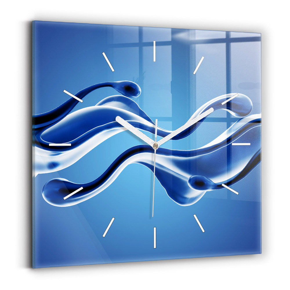 Szögletes fali üvegóra 30x30 Folyadék absztrakció