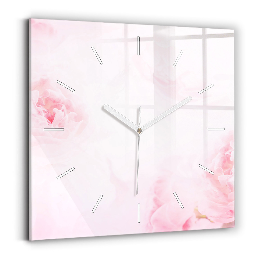 Négyzet alakú üvegóra 30x30 Virágzó virágok