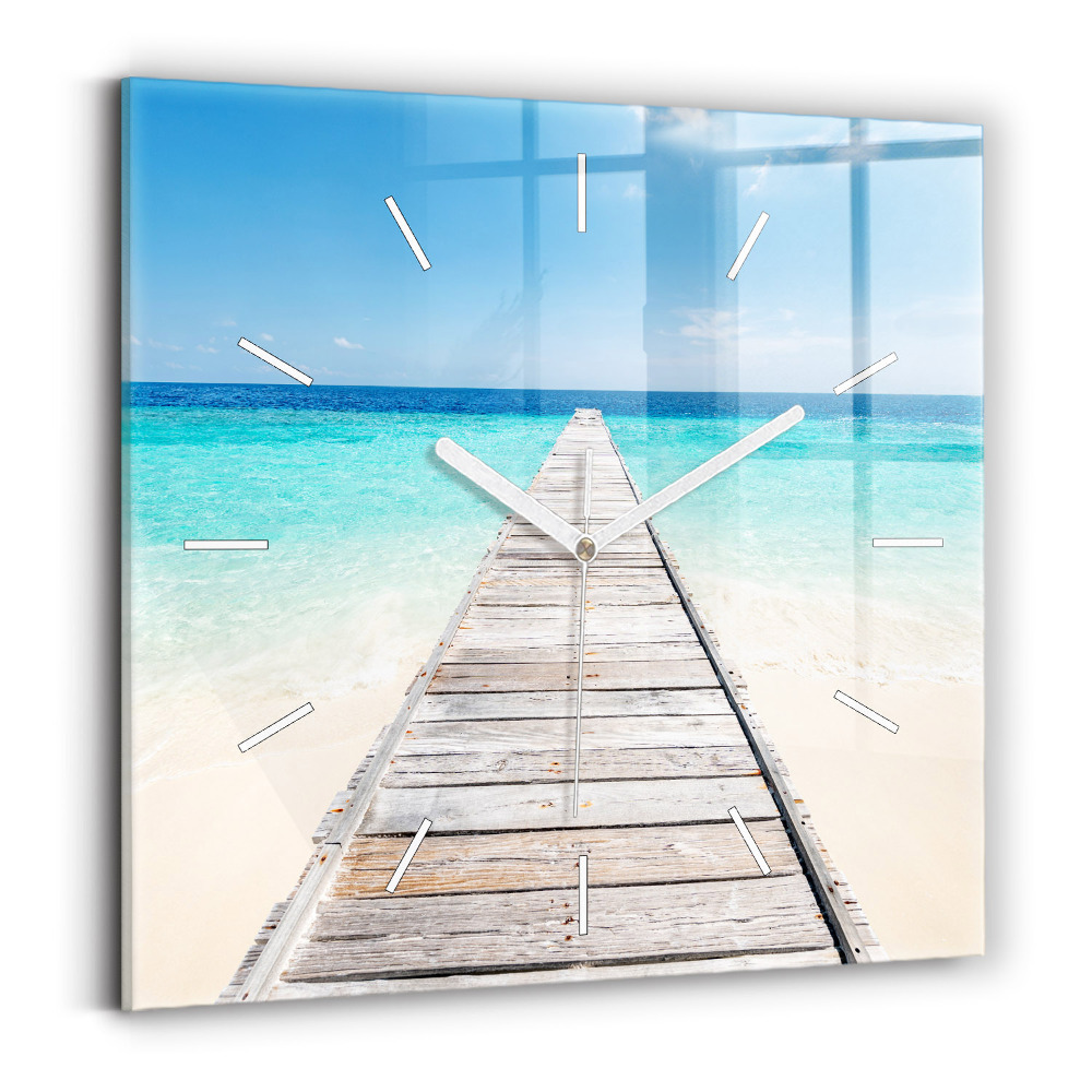 Szögletes fali üvegóra 30x30 Trópusi sziget