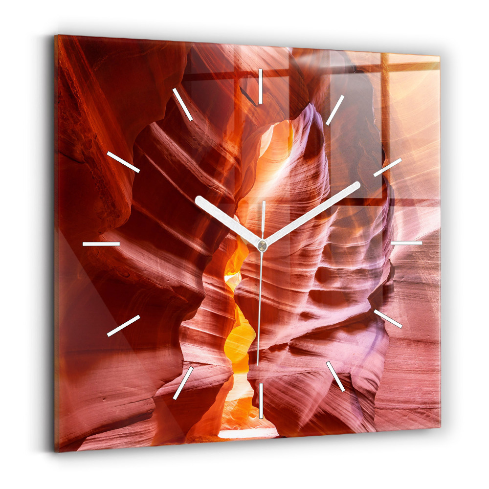 Négyzetes üvegóra 30x30 Homok kanyon